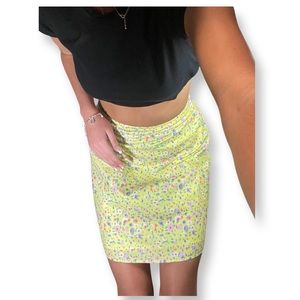 Boutique Green floral skirt